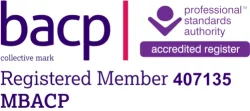 BACP logo, representing the accreditation of Counselling with Kim as a certified counselling service.