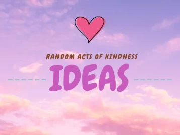 Poster encouraging random acts of kindness, supported by Counselling with Kim, offering online and in-person counselling and cognitive hypnotherapy services in Cardiff & Carmarthen.